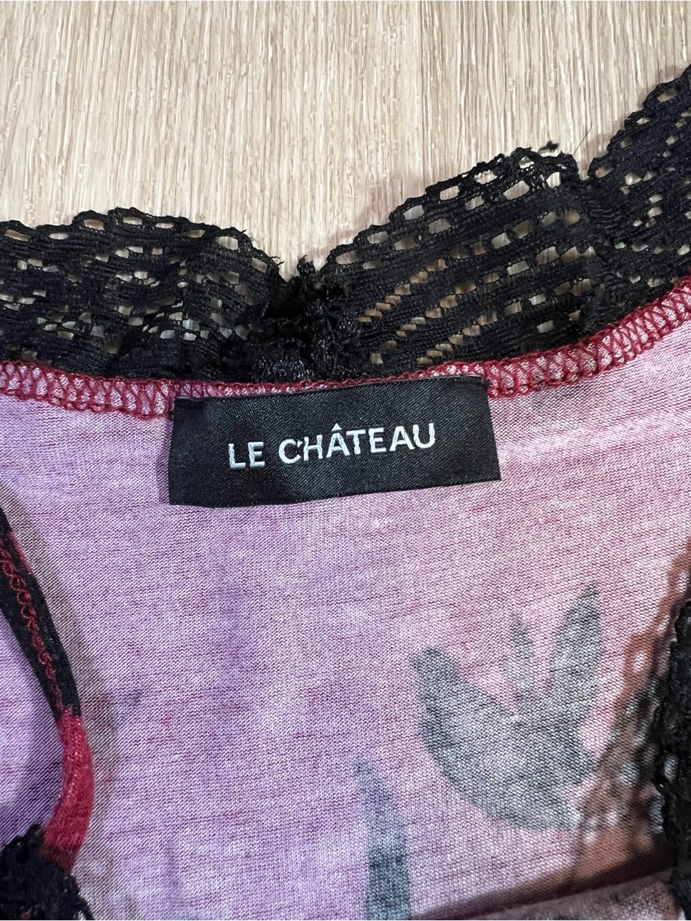 Y2K Le Chateau Chic Red Floral Lace Trim Women’s Medium Cami Short & Pajama Set - Picture 4 of 11